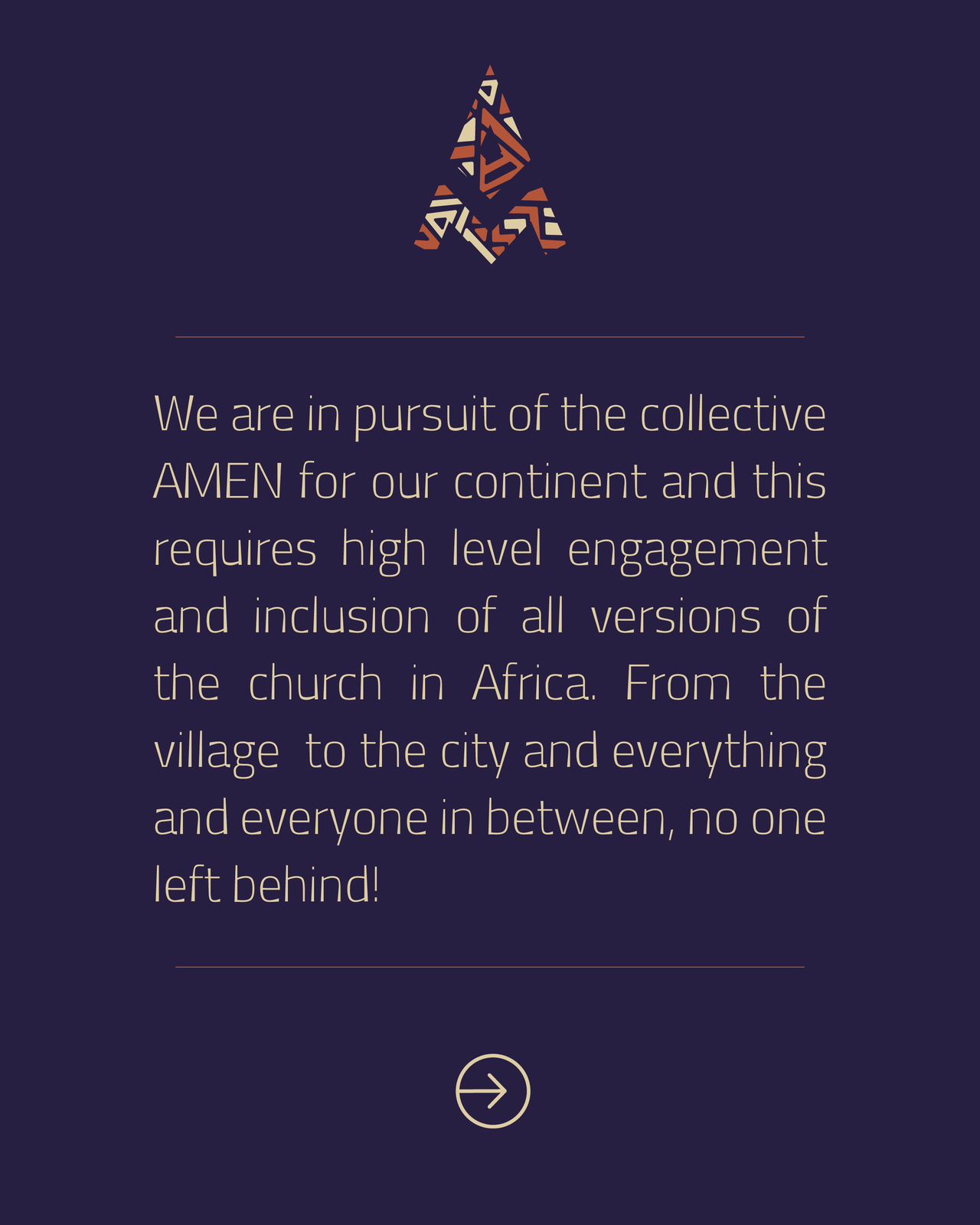 Group prayer during the summit